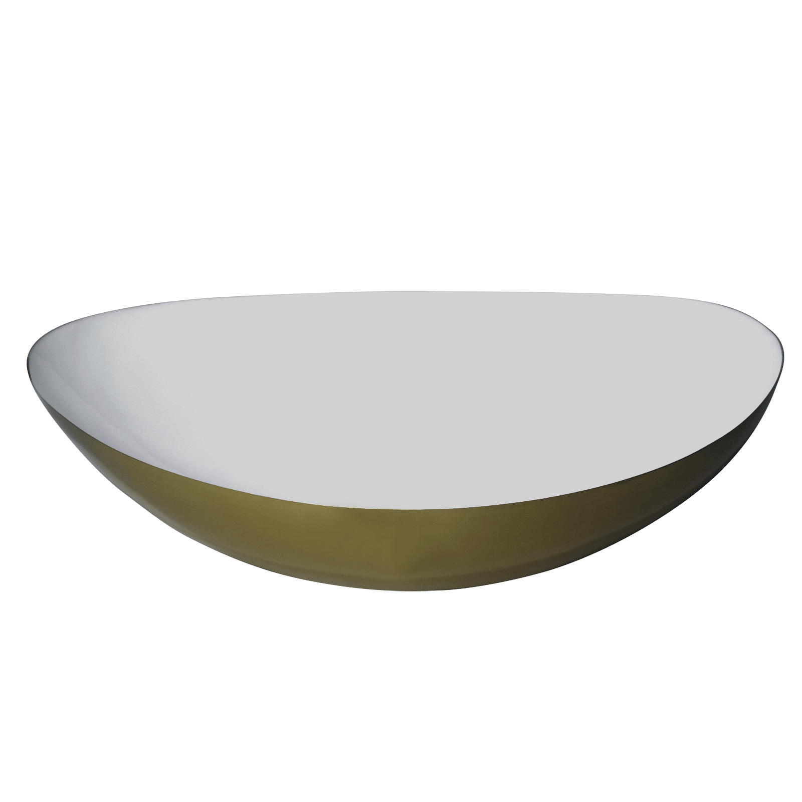 SCHALE Glam aus Eisen in Gold/Weiß 235,/19,5 cm - Weiß, Metall (7cm) - LaLe Living