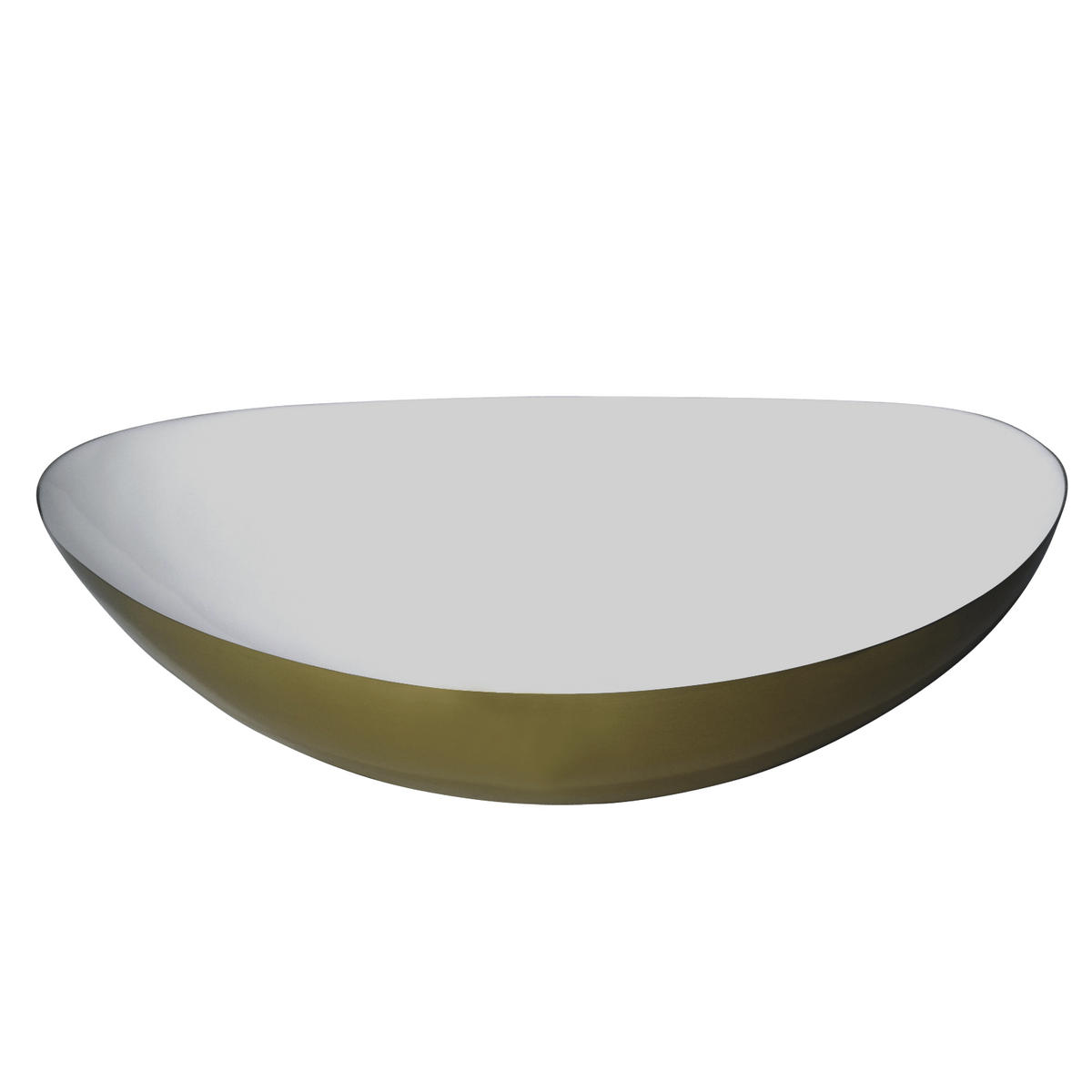 SCHALE Glam aus Eisen in Gold/Weiß 235,/19,5 cm - Weiß, Metall (7cm) - LaLe Living