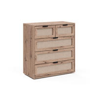 KOMMODE Elven, Eiche, 79 x 85 cm mit 5 Schubladen - Eichefarben, Holzwerkstoff (79/85/39cm) - Vicco