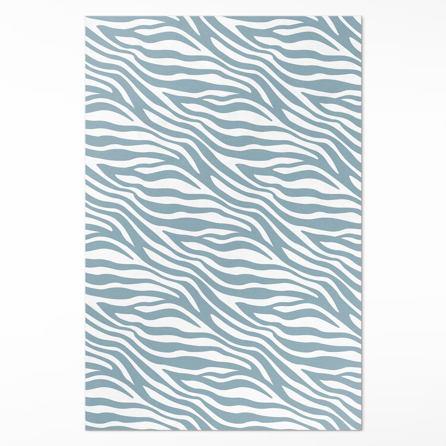 TEPPICH 120x180 cm Abstrakte Boho-Wellen in Pastellblau - Blau, Kunststoff (120/180cm) - Wallfluent