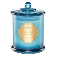 DUFTKERZE im Glas Ozean Meersalz Sojawachs 60 Stunden Brenndauer - Blau, Paraffin (13cm)