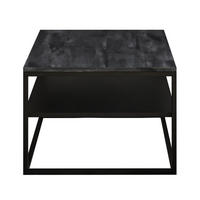 COUCHTISCH NOVA mit Ablage Schwarz / Dunkler Beton - Schwarz, Holzwerkstoff (69/69/48cm) - Lookway