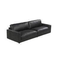 SOFA MARLIN Schwarz Lederfaserstoff - Schwarz, Leder/Kunststoff (262/80/100cm) - KAWOLA