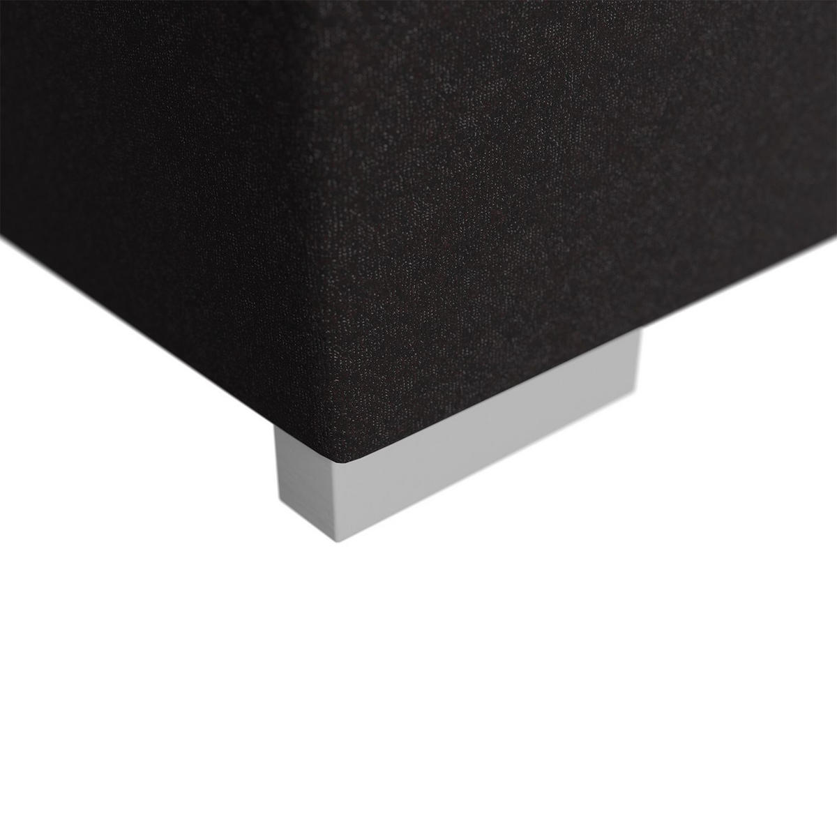 BOXBETT Seattle schwarz 180x200 cm Malmo-Stoff - Schwarz, Textil (180/200cm) - Juskys