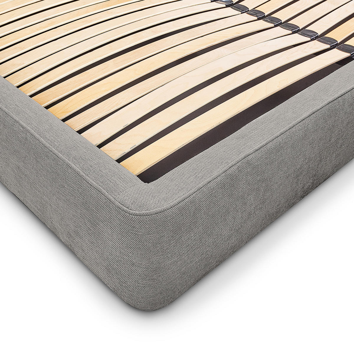 POLSTERBETT - Hellgrau, Holz/Textil (160/200cm) - home24