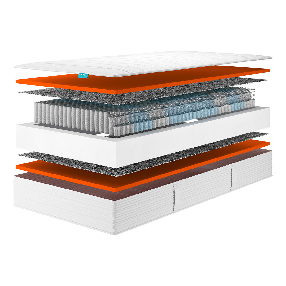 TASCHENFEDERKERN-MATRATZE "Dynamic TFK", H2, 120 x 200 cm, Höhe: ca. 24 cm - Weiß, Textil (120/200cm) - Hn8 Schlafsysteme