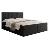 BOXBETT Tirulo - H3 - Dunkelgrau/Schwarz, Holzwerkstoff/Kunststoff (140/200cm) - MIRJAN24