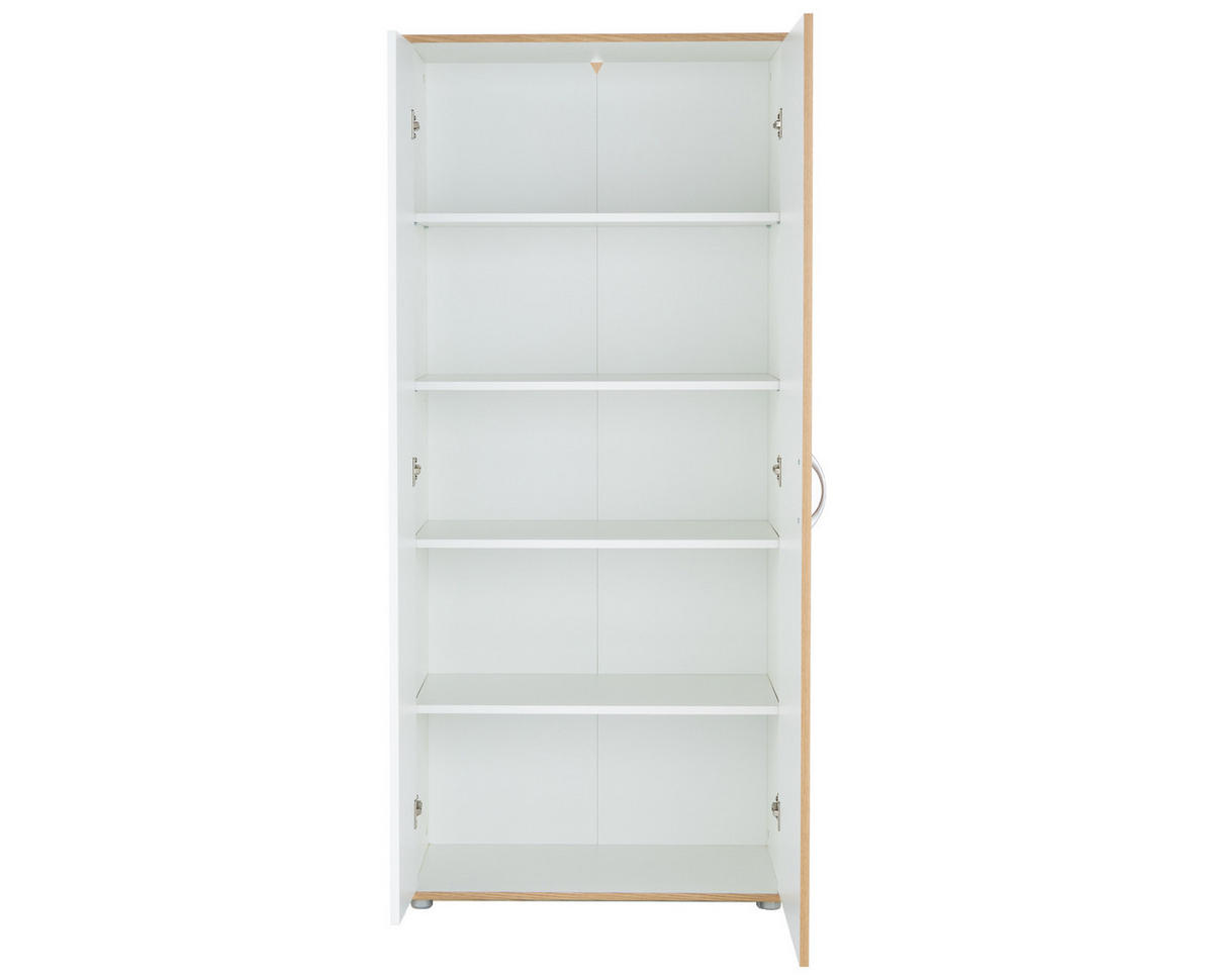 MEHRZWECKSCHRANK 70/159/35 cm Weiß Artisan Oak - Silberfarben/Eiche Artisan, Holzwerkstoff/Kunststoff (70/159/35cm) - arthur berndt