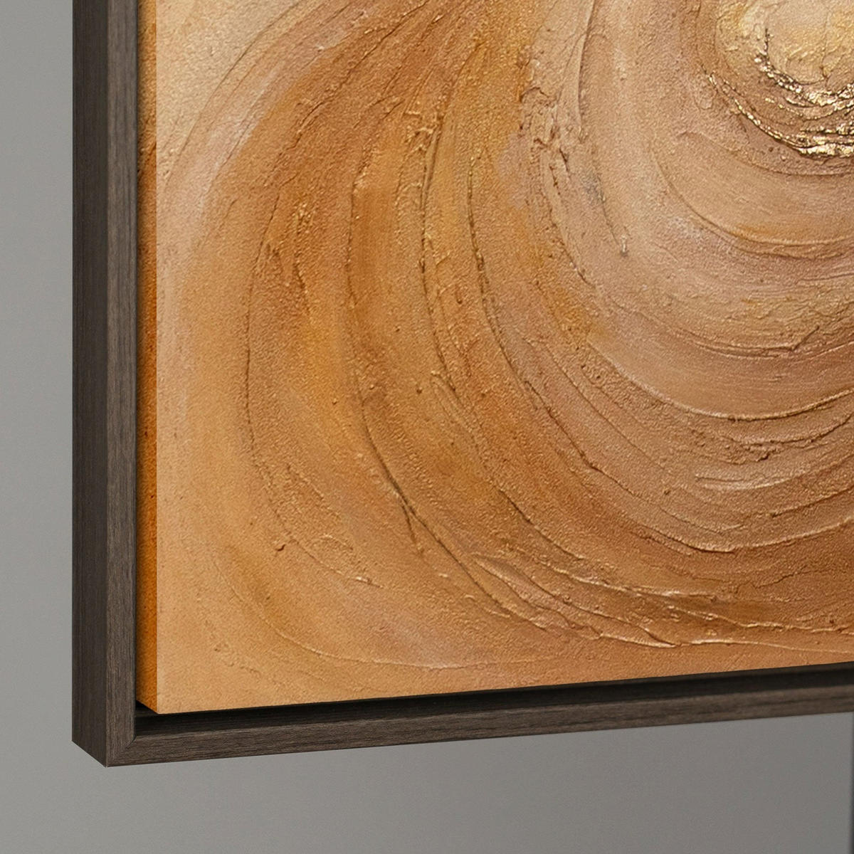 GEMÄLDE Wirbelwind der Wärme Schattenfugenrahmen Grau 120x80 cm - Grau, Holz (120/80cm) - YS-art gallery