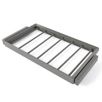 HOSENHALTER Mit 7 Stangen Und Rahmen Für Schrank Quartz, Soft-Close, Vollauszug, 90cm, Titan-Oberfläche - Titanfarben, Metall (45.5/7/88.8cm) - EMUCA