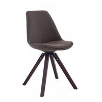DREHSTUHL Stoff dunkelgrau - Dunkelgrau/Walnussfarben, Holz/Textil (48/84/56cm) - CLP
