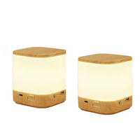 LED stolní lampa Achaz 9,8/9,8/11,5 cm (sada 2 ks) - hnědá, plast (9.8/9.8/11.5cm) - Nettlife
