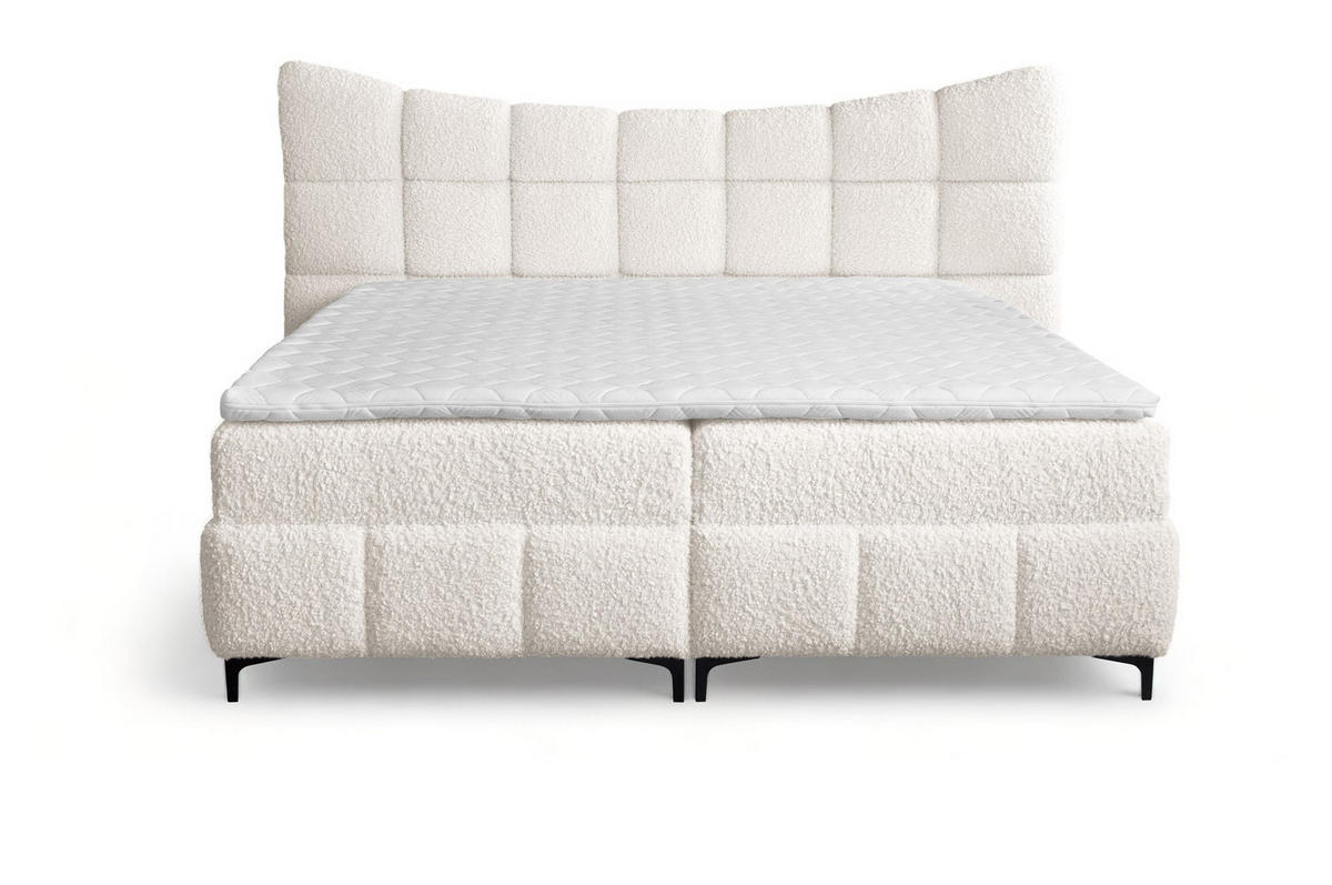 BOXBETT Nova In Rolf - Creme, Holzwerkstoff/Textil (140/200cm) - Fun Möbel
