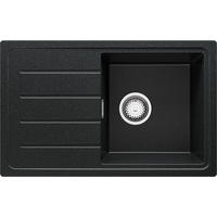 SPÜLBECKEN Kopenhagen Easy, 2-er set Anthrazit 70/44 cm 1 Becken + Ablauf-Set ab 45er Unterschrank - Chromfarben/Anthrazit, Kunststoff (70/20/44cm) - Primagran