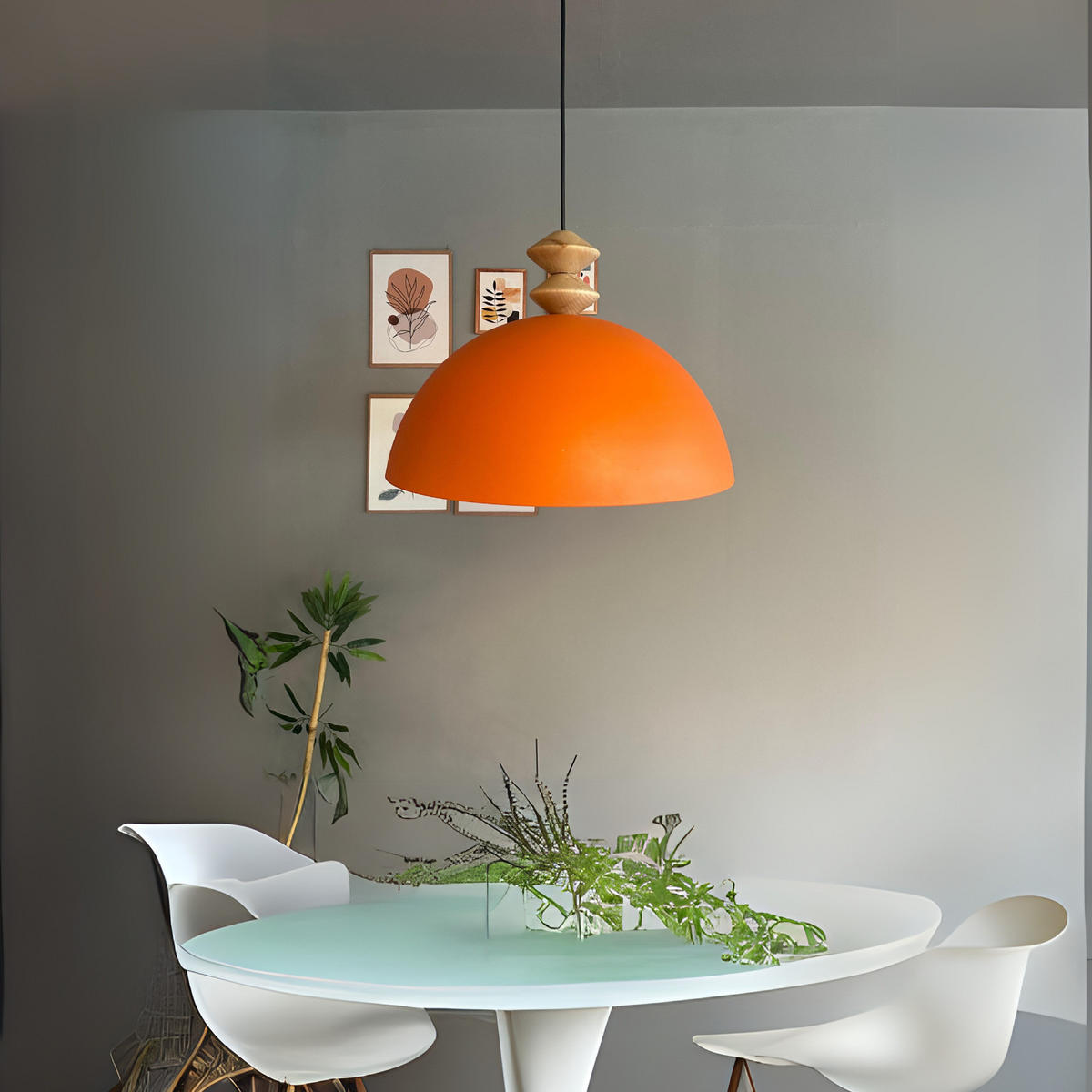 PENDELLEUCHTE QLinate - Orange, Metall (40/40/26cm) - Bamyum