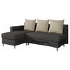 ECKSOFA Tom, Seite: Links - Dunkelbraun/Beige, Holz/Kunststoff (215/133cm) - MIRJAN24