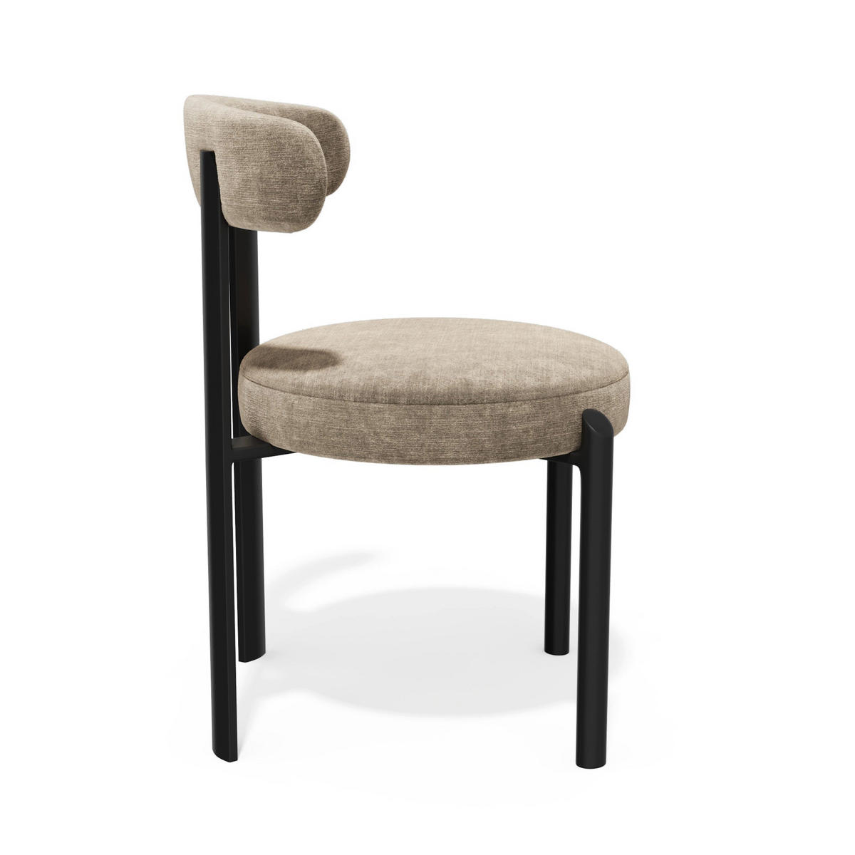 STÜHLE 2er Set NOMA Köpergewebe mit weichem Griff Taupe 56cm - Taupe, Textil (56/77/55cm) - Premium Interiors