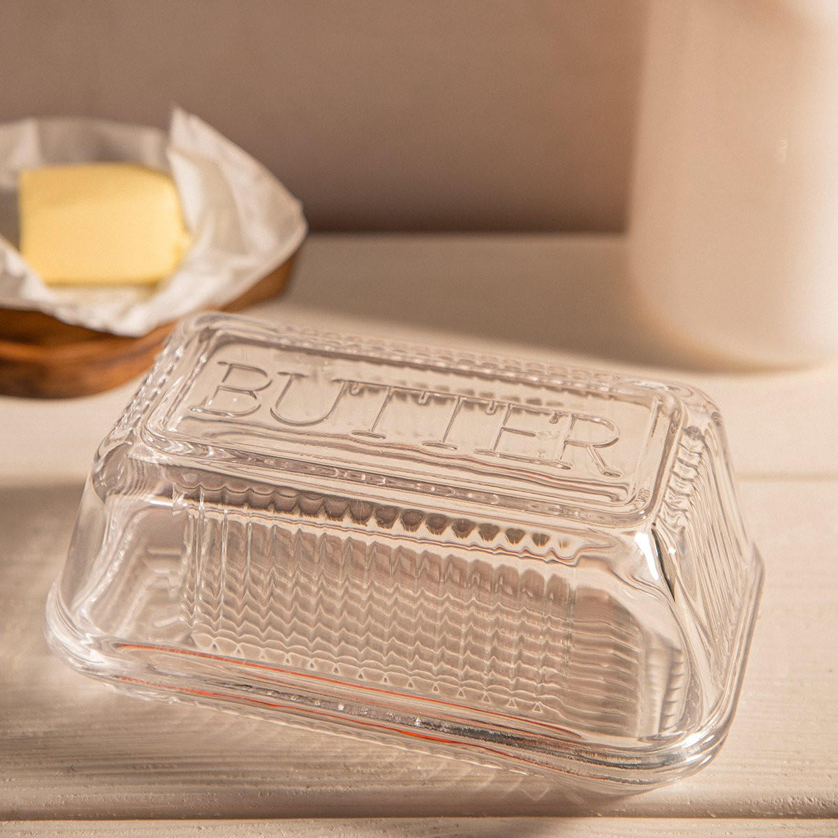 BUTTERDOSE Sier 17/10 cm - Transparent, Glas (10/8/17cm) - Homla
