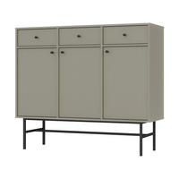 KOMMODE TORINO 125/108/41 cm mit 3 Schubladen 3 Türen Hellgrün - Hellgrün, Holzwerkstoff (125/108/41cm) - MASSENO