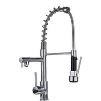 KÜCHENARMATUR MIT AUSZUGSDUSCHE 2 STRAHLARTEN 360° DREHBAR - Silberfarben, Metall (50/13/21cm) - Authentics