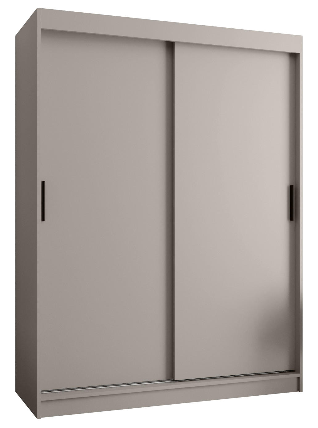 OMARA Z DRSNIMI VRATI 200/150/62 2-vratna - kašmir/črna, umetna masa/les (150/200/62cm)