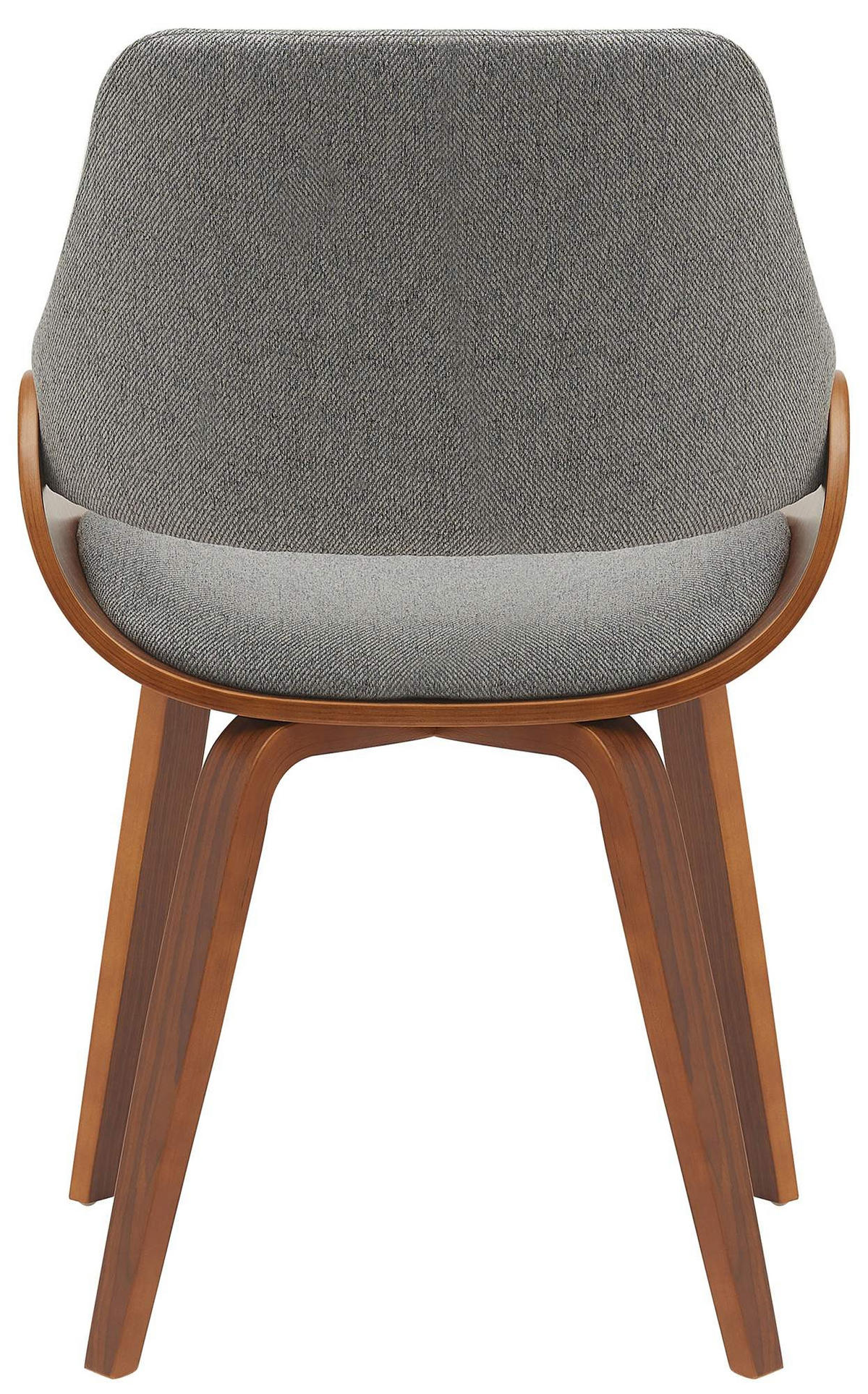 ESSZIMMERSTUHL Stoff walnuss/dunkelgrau - Dunkelgrau/Walnussfarben, Holz/Textil (52/86/54cm) - CLP