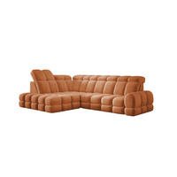 ECKSOFA TOLLO Salvador-stoff L-form 302x217x105 cm orange - Orange, Holz/Textil (302/217cm) - DomoHome