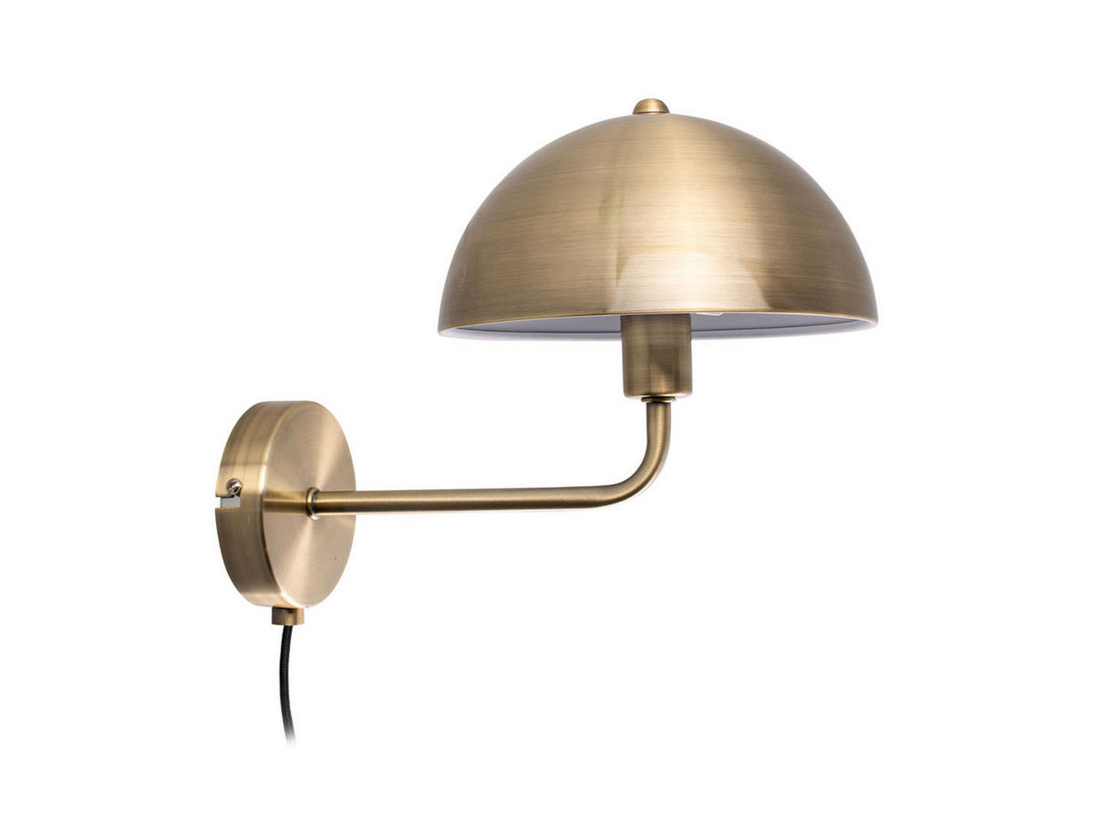 WANDLAMP Bonnet Antiek 25/20/18 cm - Goldfarben, Metall (20/18/25cm) - Leitmotiv