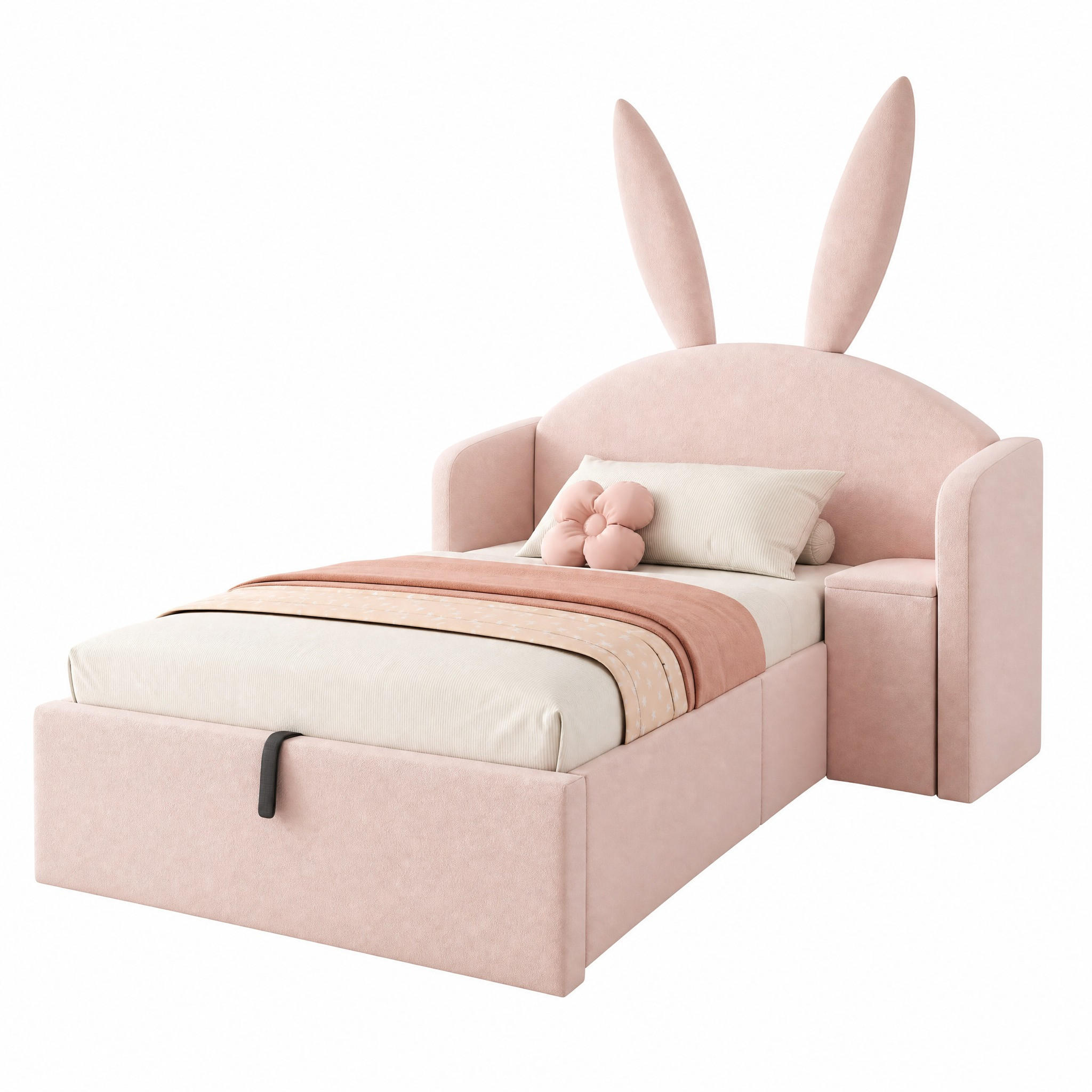 Beauniv Kinderbett Pink 90x190 cm