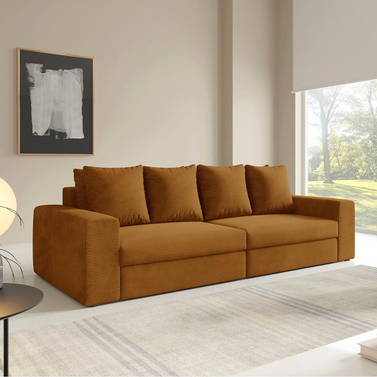 SOFA Paola 3 Sitzplätze Senfgelb - Gelb, Holz (272/86/120cm) - Petits-meubles