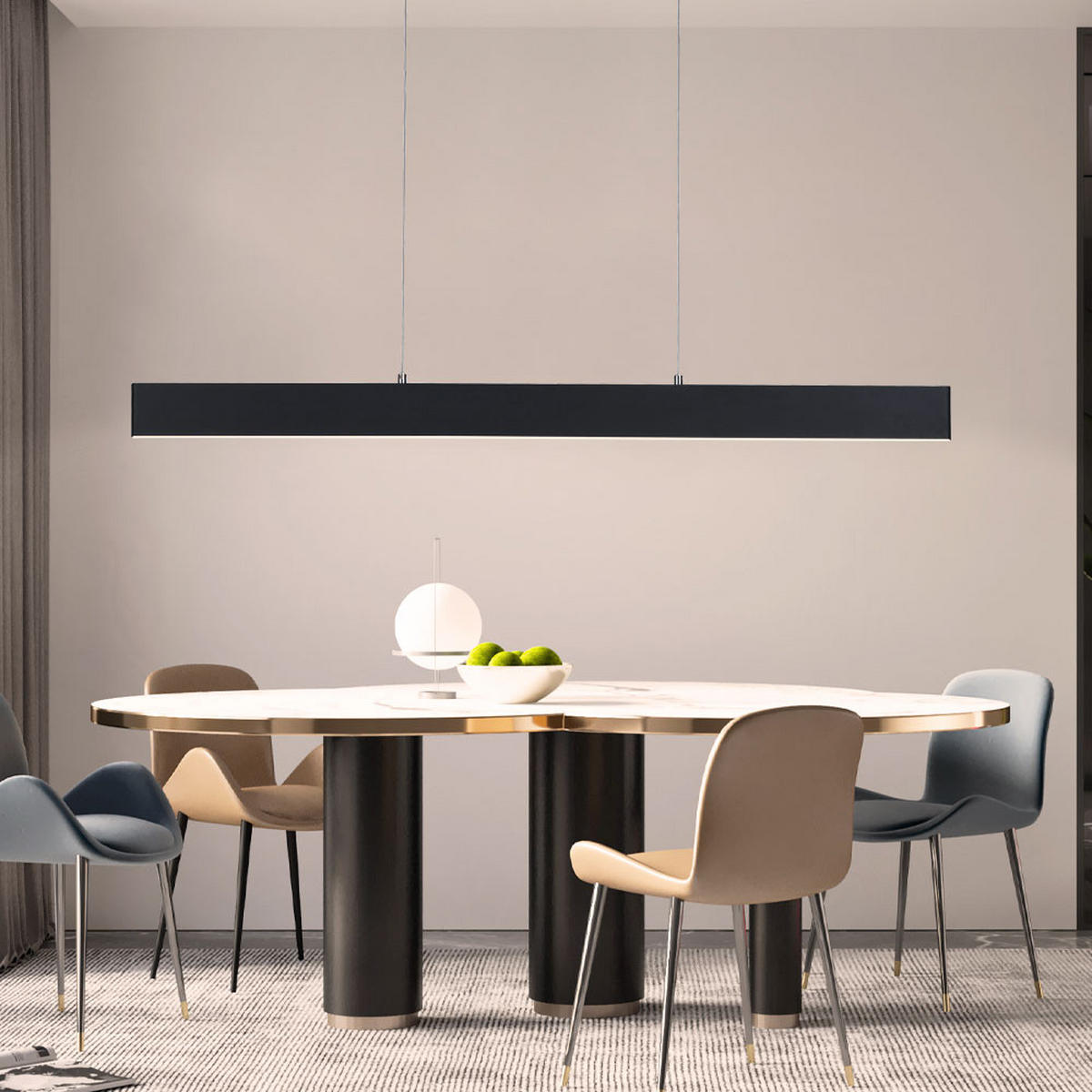 LED HÄNGELEUCHTE Metall Anthrazit - Anthrazit, Metall (121/6/120cm)