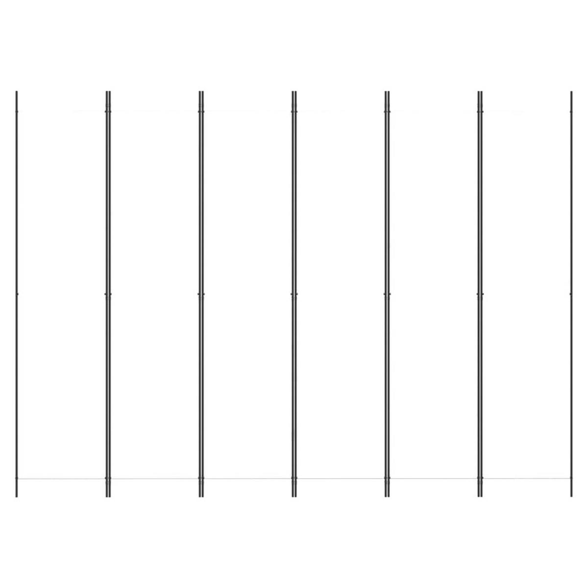 PARAVENT 6-TLG. Weiss 300/220 Cm Stoff - Weiß, Textil (300/220/300cm) - vidaXL