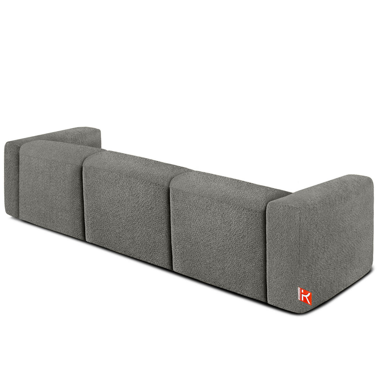 3-SITZER SOFA BUFFO, Stahlgrau - Grau, Holz/Holzwerkstoff (290/73/96cm) - KONSIMO®