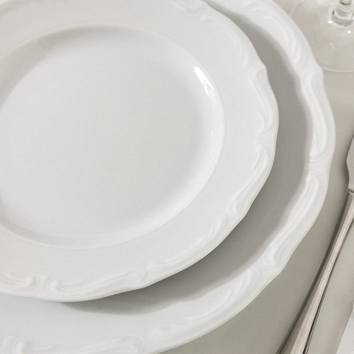 DESSERTTELLER Chodziez MARIA TERESA 6-tlg - Weiß, Keramik (19cm) - KONSIMO®