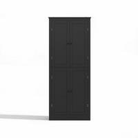 BUFFETSCHRANK Schwarz 75/40/182 cm - Schwarz, Holz (75/180/40cm) - PANGIVO