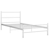 METALLBETT Hickey 97/209 cm - Weiß, Metall (90/200cm) - Nettlife