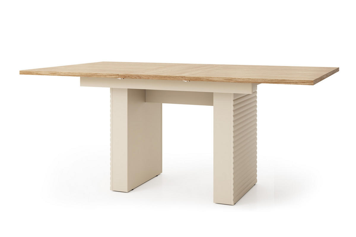 ESSTISCH TOGY 06 140-185/90 cm cm in Kaschmir / Geölter Eiche - Kaschmir/Eichefarben, Holzwerkstoff (60/100/47cm) - Deine Möbel 24