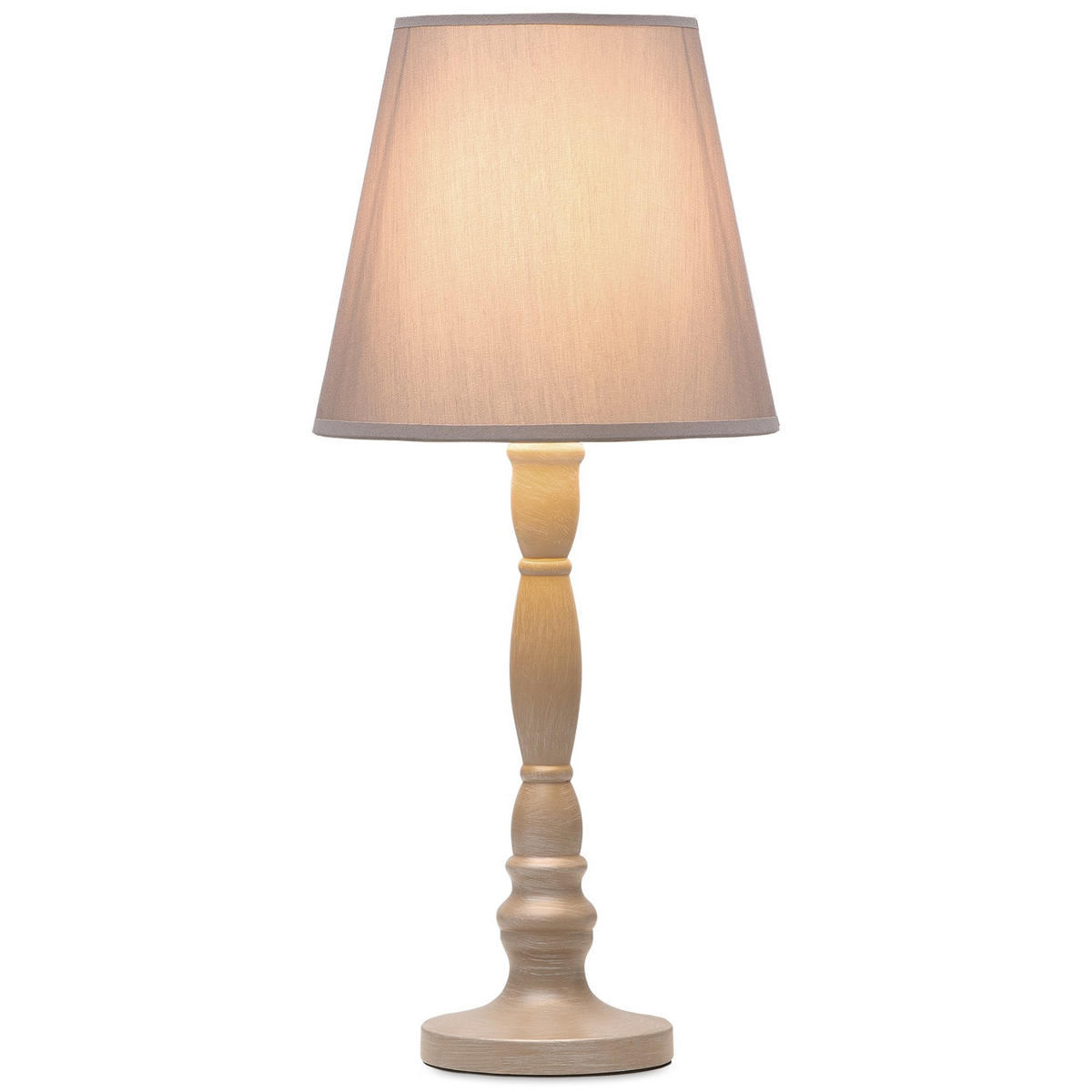 TISCHLAMPE GITTA 2-er Set, Beige - Beige, Keramik/Textil (22/22/51cm) - KONSIMO®
