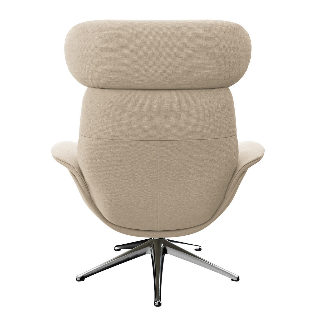 RELAXSESSEL - Beige, Textil/Metall (90/107/90cm) - home24
