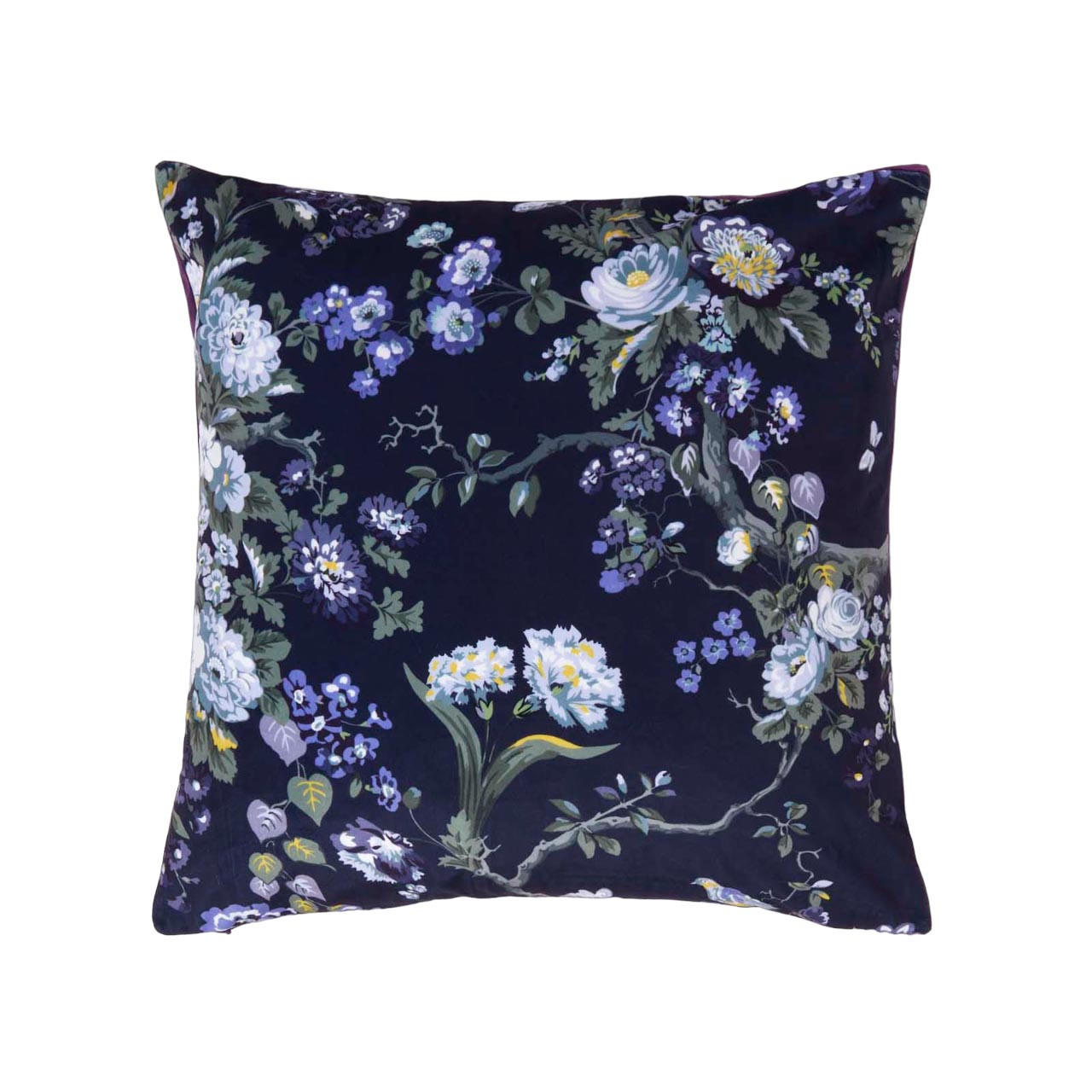 KISSENHÜLLE Samt 46/46 cm – Nächtlicher Garten - Multicolor, Textil (46/46cm) - Homescapes