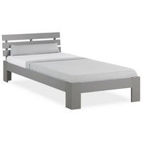HOLZBETT 90/200 cm mit Lattenrost grau - Grau, Holz (90/200cm) - Homestyle4u