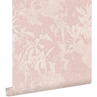 TAPETE tropische Blätter 50 x 900 cm - Pink, Papier (50/900cm) - ESTAhome