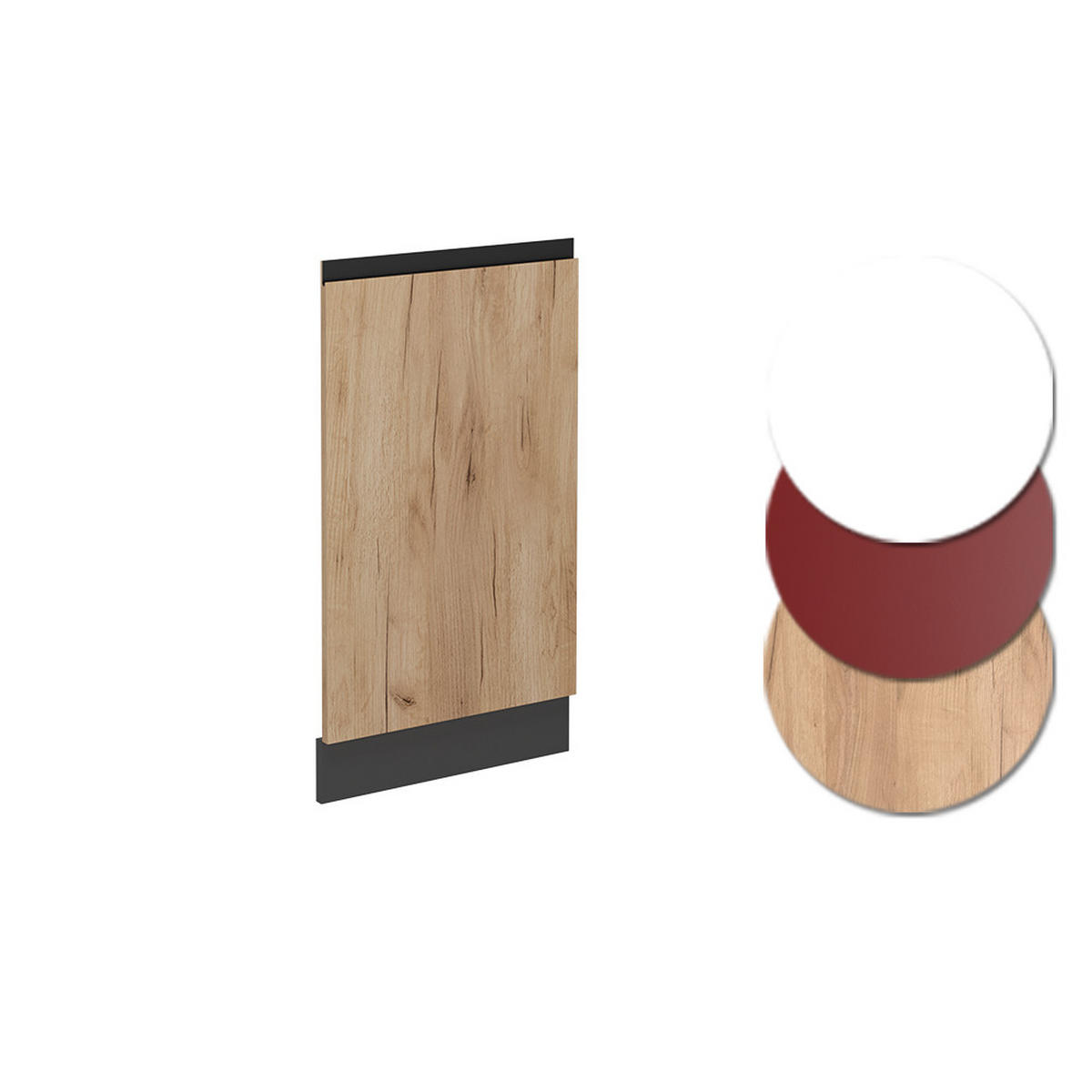 ČELNÍ PANEL MYČKY R-Line Zlatý mocný dub - medově dubová/antracitová, kompozitní dřevo (45/81.8/1.6cm) - Vicco