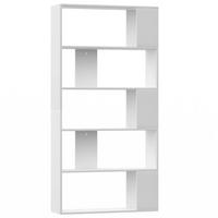 BÜCHERREGAL mit 5 Ebenen 80/24/159 cm aus Holzwerkstoff Weiß - Weiß, Holz (80/159/24cm) - vidaXL