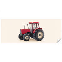 KINDERTAPETE - Traktor - Minimalistisch - Illustration - Rot - 500x200 cm - Rot, Papier (500/200cm) - OnlyWow