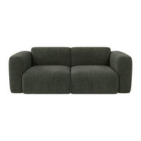 SOFA - 3 Personen - stoff - grün Pogni - Grün, Textil (205/73/97cm) - Vente-Unique