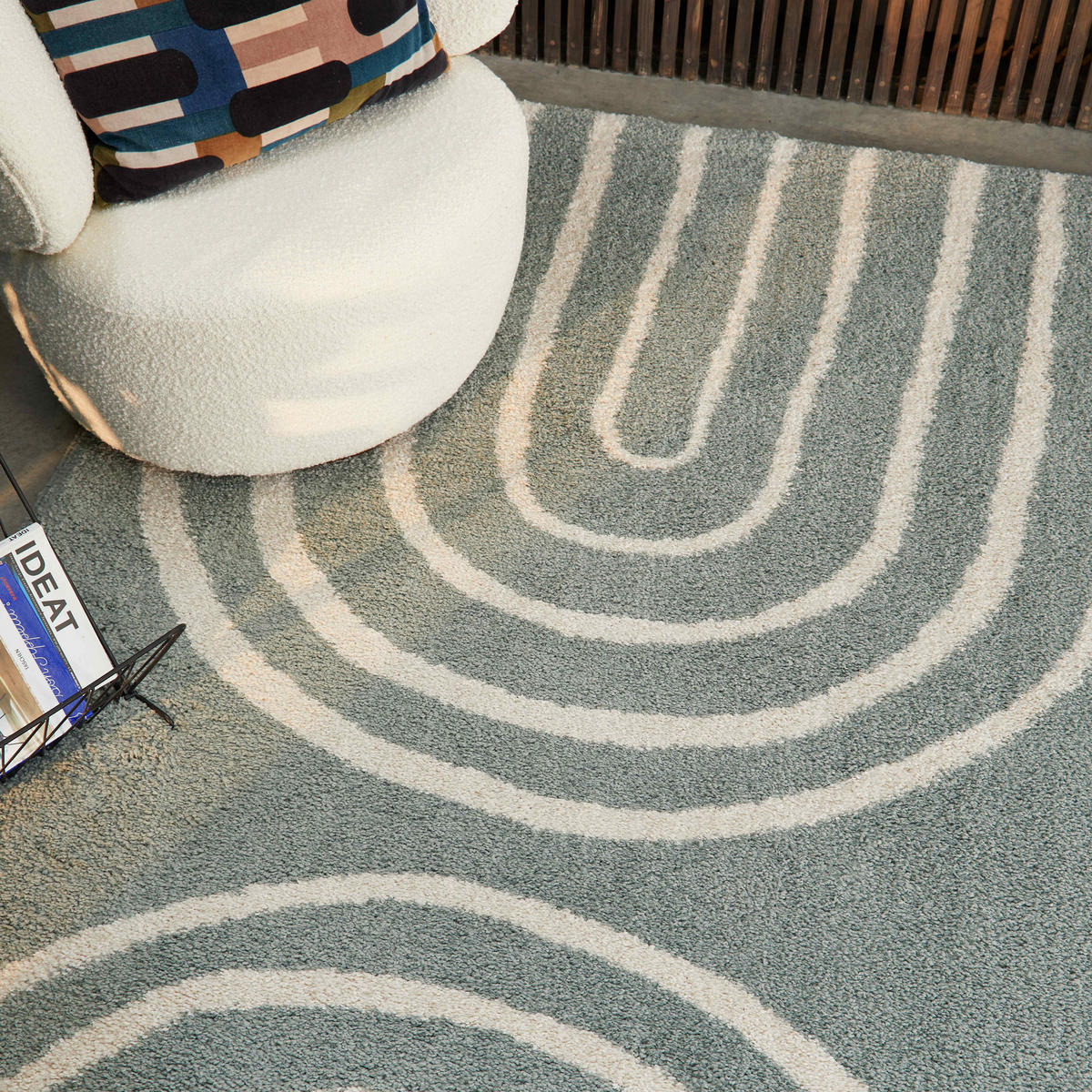 TEPPICH, 100 x 150 cm, Grün - Grün, Textil (150/100cm) - Oviala