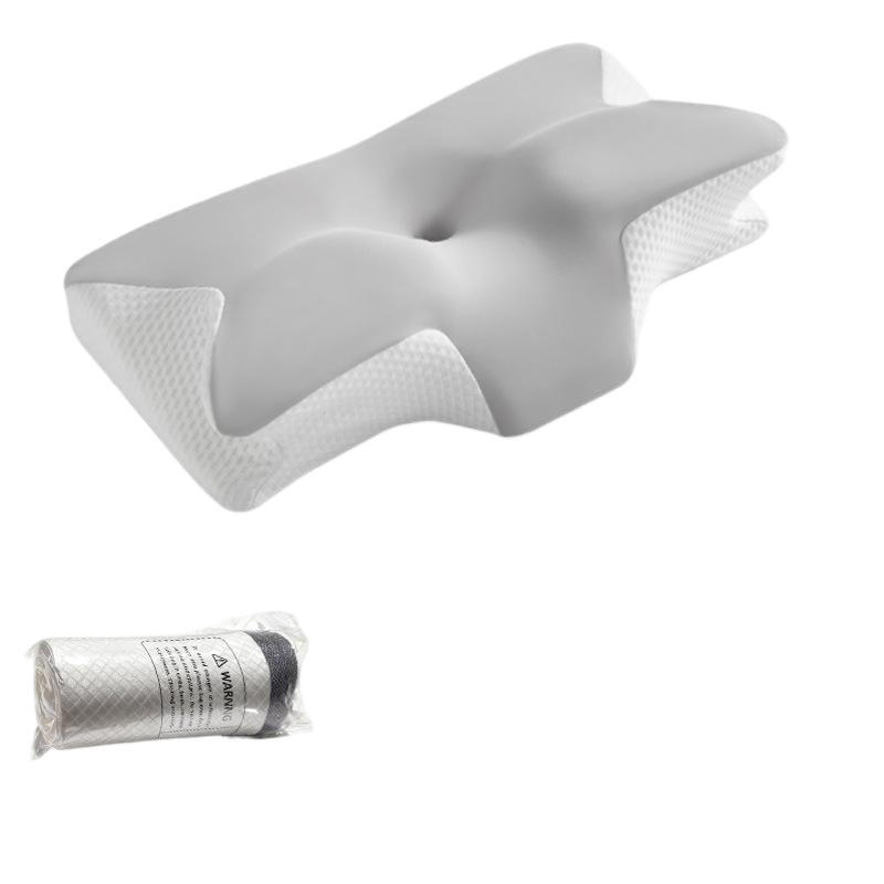 NACKENKISSEN ，Ergonomisches , 62 x 37 x 12 cm - Grau, Textil (62/37cm)