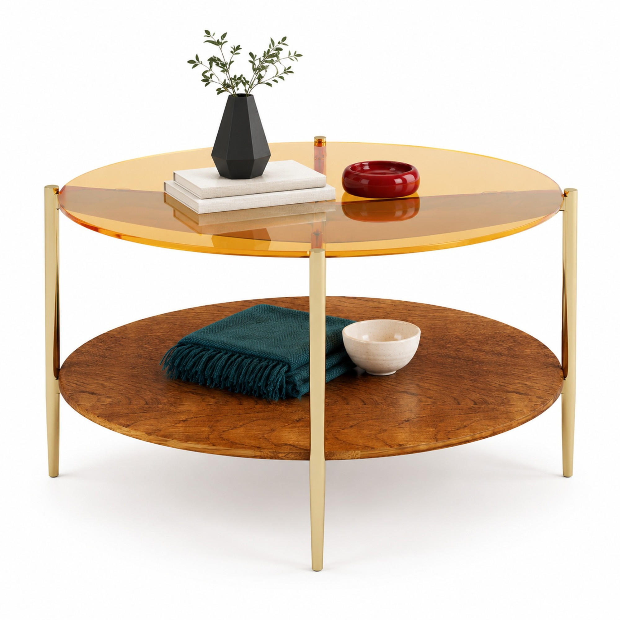 Ivmeu Couchtisch Gold 82x45x82 cm