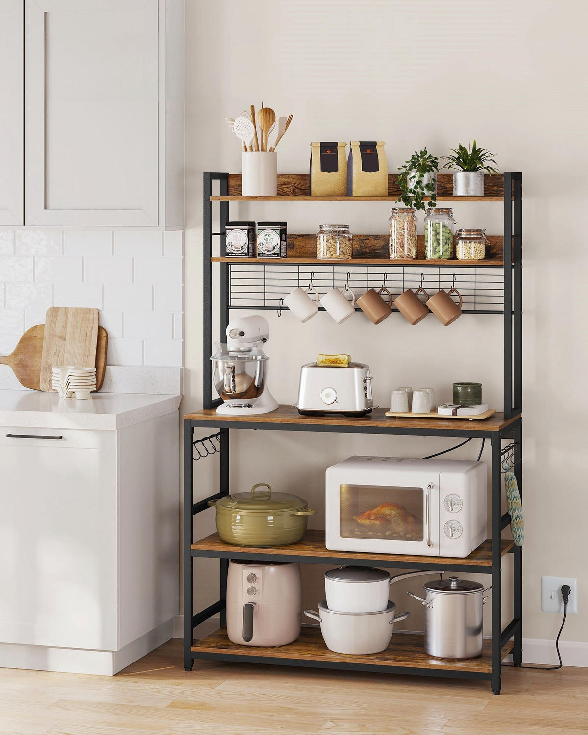 KÜCHENREGAL COPENHAGEN - Braun, Holzwerkstoff (100/170/40cm) - Hansiro